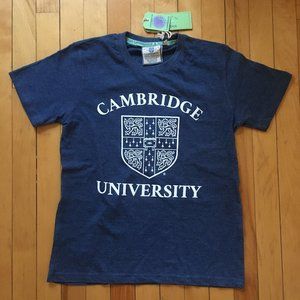 NWT Official University of Cambridge Large Crest Print T-Shirt